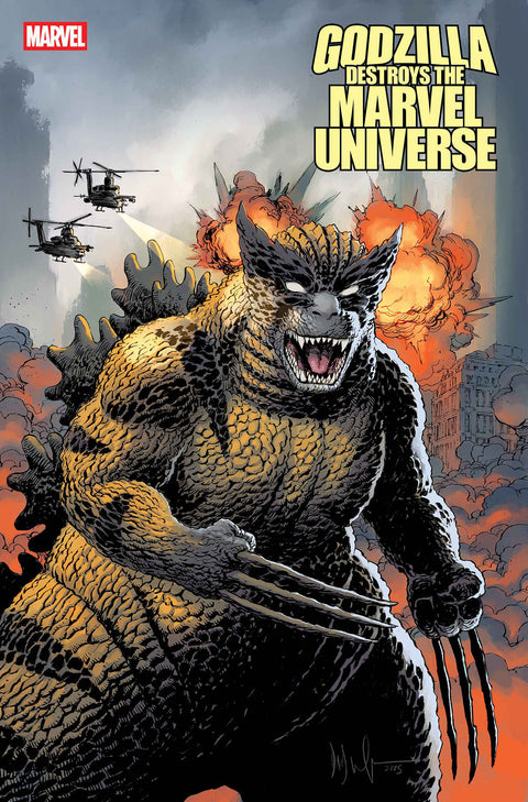 Godzilla Destroys the Marvel Universe 4 Comic Dave Wachter Marvelized Wolverine-Zilla Marvel Comics 2025