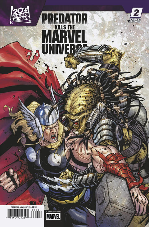 Predator Kills the Marvel Universe 2 Comic Sergio Davila Variant Marvel Comics 2025