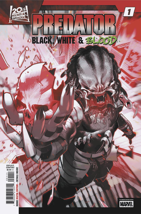 PREDATOR: BLACK, WHITE & BLOOD #1 Marvel Joe Kelly Alvaro Lopez Simone Di Meo