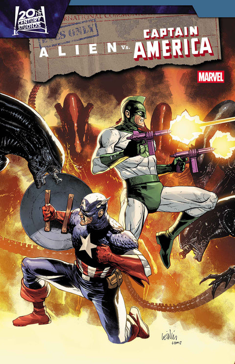 ALIEN VS. CAPTAIN AMERICA #3 Marvel Frank Tieri Stefano Raffaele Leinil Yu