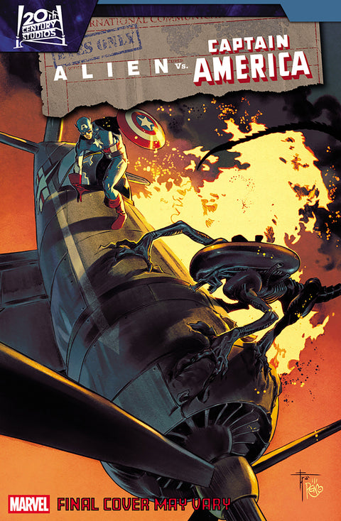 ALIEN VS. CAPTAIN AMERICA #3 FRANCESCO MOBILI VARIANT 1:25 Marvel Frank Tieri Stefano Raffaele Francesco Mobili