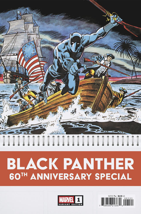 BLACK PANTHER 60TH ANNIVERSARY SPECIAL #1 BOB BROWN BICENTENNIAL CALENDAR HIDDEN GEM VARIANT 1:50 Marvel Murewa Ayodele Georges Jeanty Bob Brown