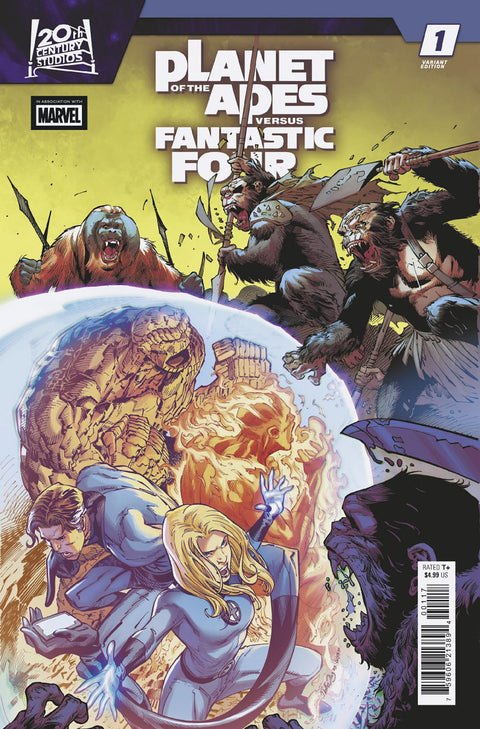 PLANET OF THE APES VS. FANTASTIC FOUR #1 NETHO DIAZ VARIANT 1:25 Marvel Josh Trujillo Andrea Di Vito Netho Diaz
