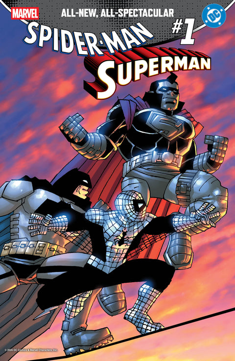 MARVEL/DC: SPIDER-MAN/SUPERMAN #1 FRANK MILLER VARIANT 1:50 Marvel Brad Meltzer Pepe Larraz Frank Miller