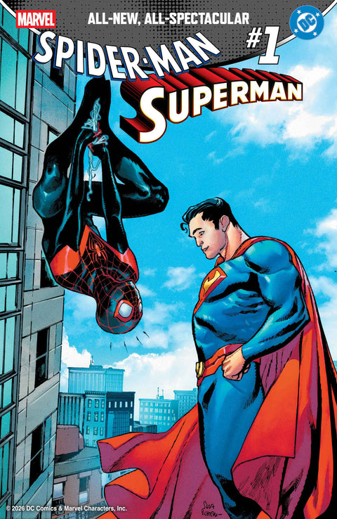 MARVEL/DC: SPIDER-MAN/SUPERMAN #1 SARA PICHELLI VARIANT Marvel Brad Meltzer Pepe Larraz Sara Pichelli