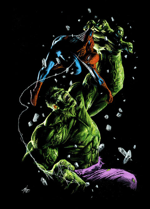 SPIDER-MAN/HULK: FIRE AND BRIMSTONE #3 GABRIELE DELL'OTTO VIRGIN VARIANT 1:50 Marvel Kevin Smith R.B. Silva Gabriele Dell'Otto
