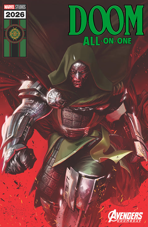 DOOM ALL-ON-ONE #1 ALEXANDER LOZANO MARVEL STUDIOS AVENGERS: DOOMSDAY VARIANT Marvel Al Ewing Alessandro Cappuccio TBA