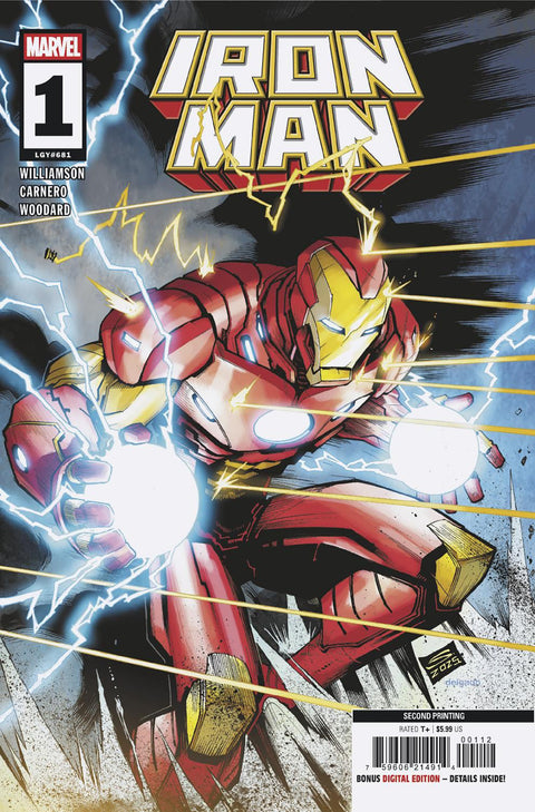 IRON MAN #1 GERARDO SANDOVAL 2ND PRINTING VARIANT Marvel Joshua Williamson Carmen Carnero Gerardo Sandoval