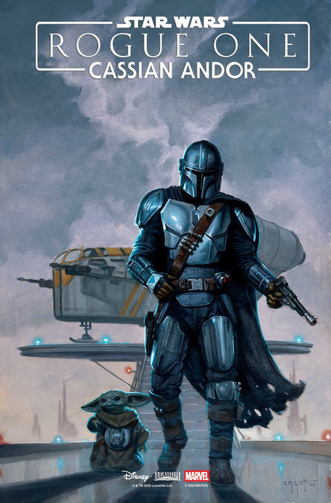 STAR WARS: ROGUE ONE - CASSIAN ANDOR #1 E.M. GIST MANDALORIAN & GROGU VARIANT Marvel Benjamin Percy Luke Ross E.M. Gist
