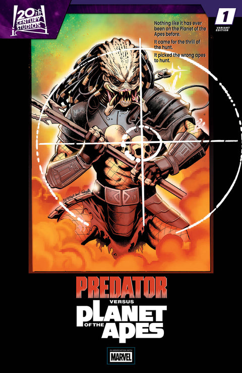 PREDATOR VS. THE PLANET OF THE APES #1 CHRIS CAMPANA MOVIE POSTER HOMAGE VARIANT Marvel Greg Pak Alan Robinson Chris Campana
