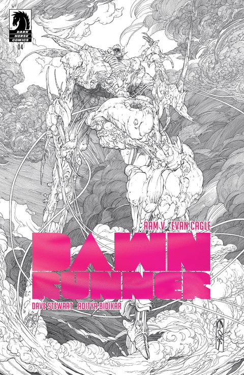 Dawnrunner #4 (CVR D) (1:10) (Foil) (B&W) (Evan Cagle) 1:10 Dark Horse Comics Ram V Evan Cagle Evan Cagle