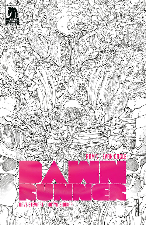 Dawnrunner #5 (CVR D) (1:10) (Foil) (B&W) (Evan Cagle) 1:10 Dark Horse Comics Ram V Evan Cagle Evan Cagle