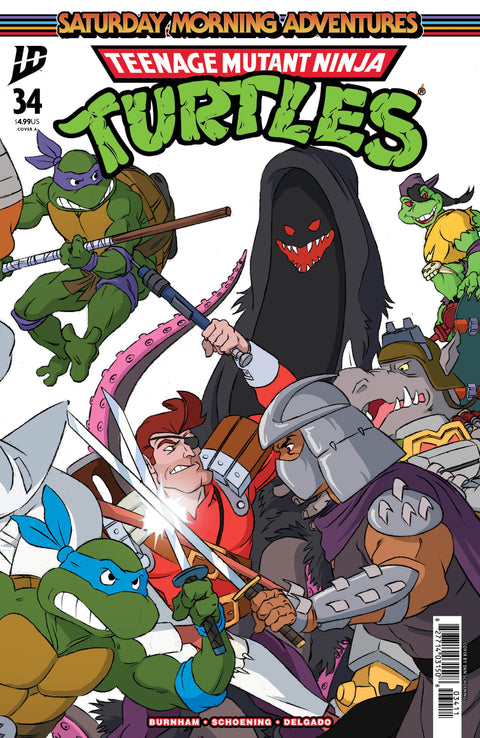 Teenage Mutant Ninja Turtles: Saturday Morning Adventures #34 Cover A (Schoening Connecting Cover Set) IDW Publishing Erik Burnham Dan Schoening Dan Schoening