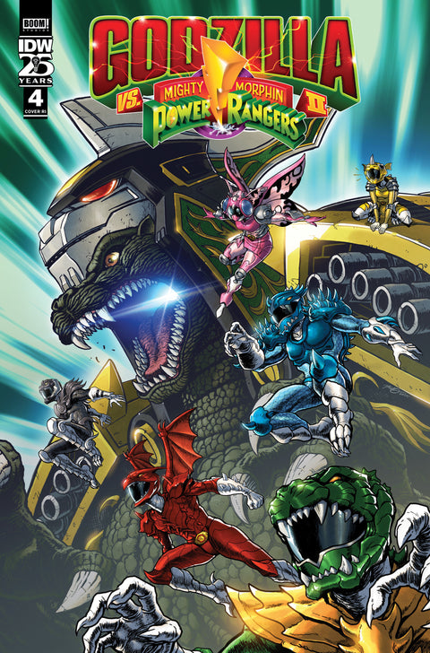 Godzilla Vs. The Mighty Morphin Power Rangers II #4 Variant RI (10) (Frank) 1:10 IDW Publishing Cullen Bunn Baldemar Rivas Matt Frank