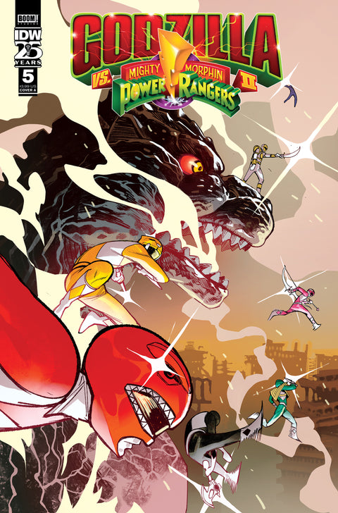 Godzilla Vs. The Mighty Morphin Power Rangers II #5 Cover A (Rivas) IDW Publishing Cullen Bunn Baldemar Rivas Baldemar Rivas