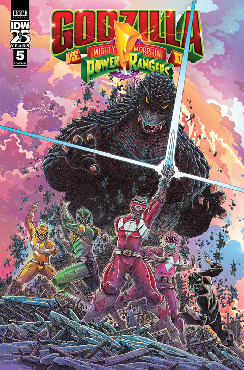 Godzilla Vs. The Mighty Morphin Power Rangers II #5 Variant RI (10) (Stokoe) 1:10 IDW Publishing Cullen Bunn Baldemar Rivas James Stokoe