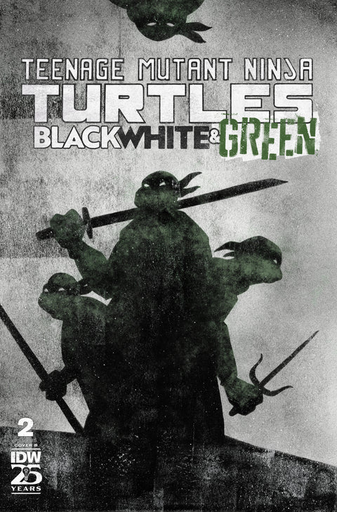 Teenage Mutant Ninja Turtles: Black, White, and Green #2 Variant B (Love) IDW Publishing  Javier Rodríguez Jeffrey Love