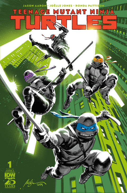 Teenage Mutant Ninja Turtles (2024) #1 Cover A (Albuquerque) IDW Publishing Jason Aaron Joelle Jones Rafael Albuquerque