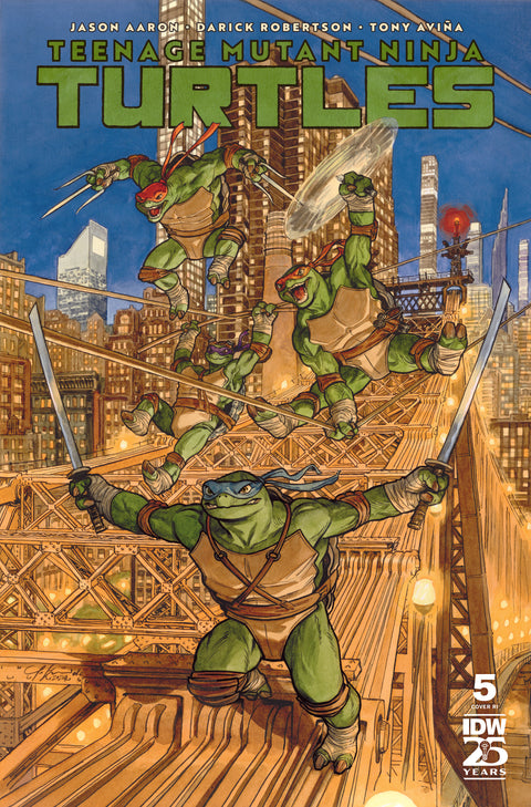 Teenage Mutant Ninja Turtles (2024) #5 Variant RI (100) (Guarnido) 1:100 IDW Publishing Jason Aaron Darick Robertson Juanjo Guarnido