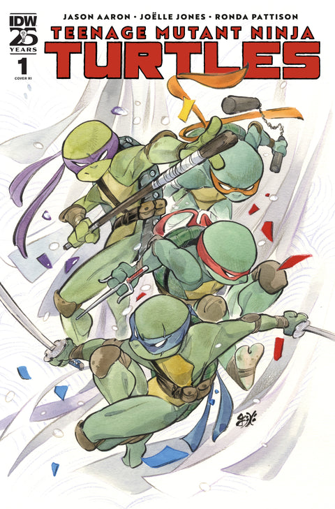 Teenage Mutant Ninja Turtles (2024) #1 Variant RI (100) (Momoko) 1:100 IDW Publishing Jason Aaron Joelle Jones Peach Momoko