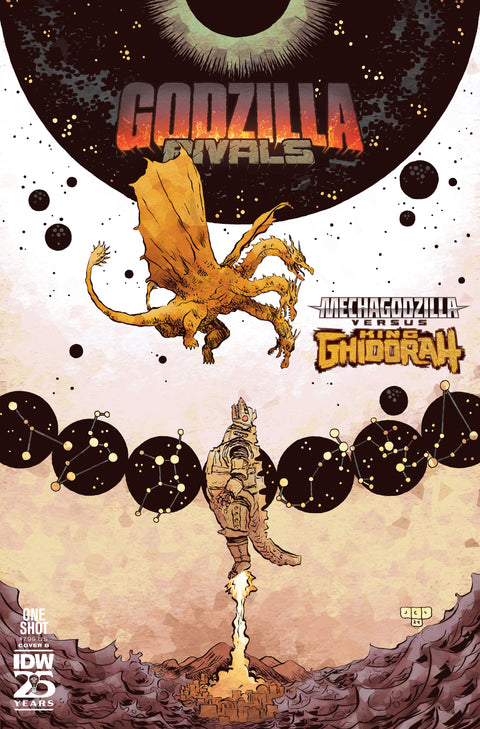 Godzilla Rivals: Mechagodzilla Vs. King Ghidorah Variant B (Lonergan) IDW Publishing Tom Waltz Casey Maloney Jesse Lonergan