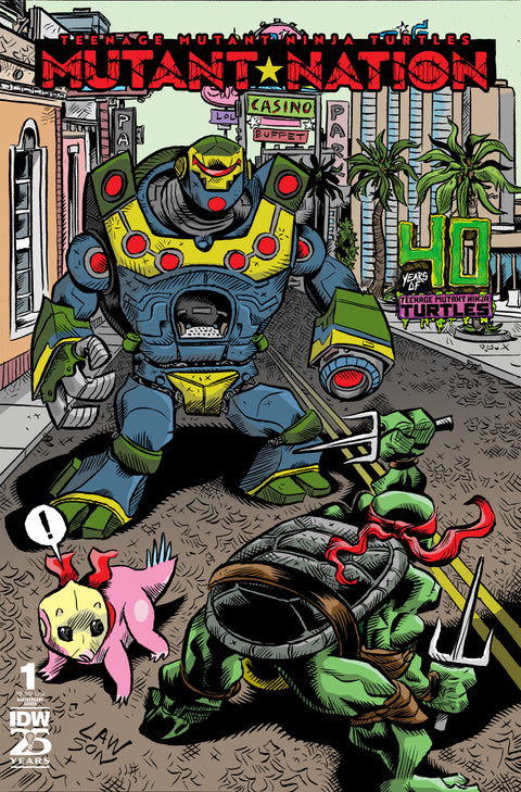 Teenage Mutant Ninja Turtles: Mutant Nation #1 Variant 40th Anniversary (Lawson) IDW Publishing Tom Waltz Vincenzo Federici Jim Lawson