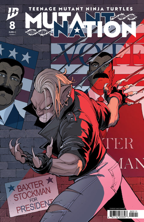 Teenage Mutant Ninja Turtles: Mutant Nation #8 Variant B (Dunbar) IDW Publishing Tom Waltz Nelson Dániel Max Dunbar