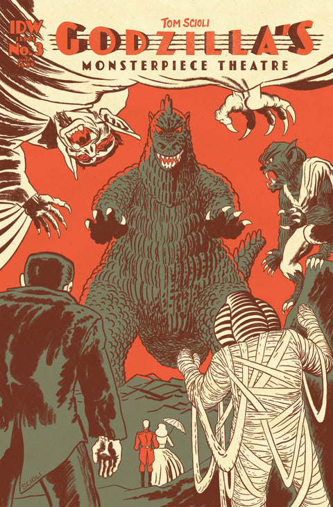 Godzilla’s Monsterpiece Theatre #3 Cover A (Scioli) IDW Publishing Tom Scioli Tom Scioli Tom Scioli