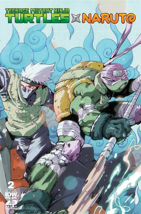 Teenage Mutant Ninja Turtles x Naruto #2 Variant RI (75) (Ortiz) 1:75 IDW Publishing Caleb Goellner Hendry Prasetya Ricardo López Ortiz