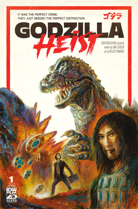 Godzilla: Heist #1 Cover A (Eggleton) IDW Publishing Van Jensen Kelsey Ramsay Bob Eggleton