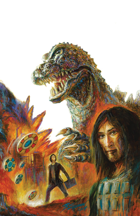 Godzilla: Heist #1 Variant RI (25) (Eggleton Full Art) 1:25 IDW Publishing Van Jensen Kelsey Ramsay Bob Eggleton