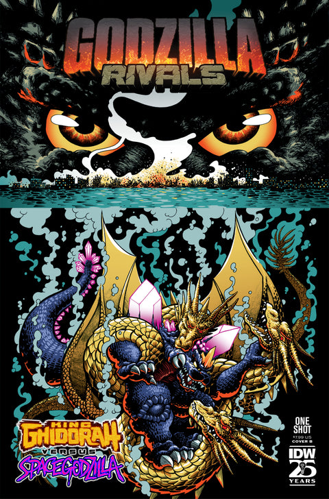 Godzilla Rivals: King Ghidorah Vs. SpaceGodzilla Variant B (J. Gonzo) IDW Publishing Dave Baker Kevin Anthony Catalan J. Gonzo