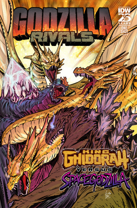 Godzilla Rivals: King Ghidorah Vs. SpaceGodzilla Variant RI (10) (Federici) 1:10 IDW Publishing Dave Baker Kevin Anthony Catalan Vincenzo Federici