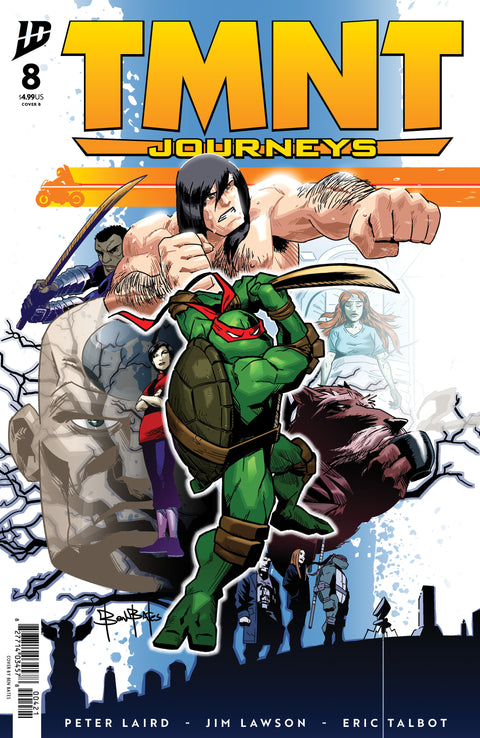 TMNT: Journeys #8 Variant B (Bates) IDW Publishing Peter Laird Jim Lawson Ben Bates