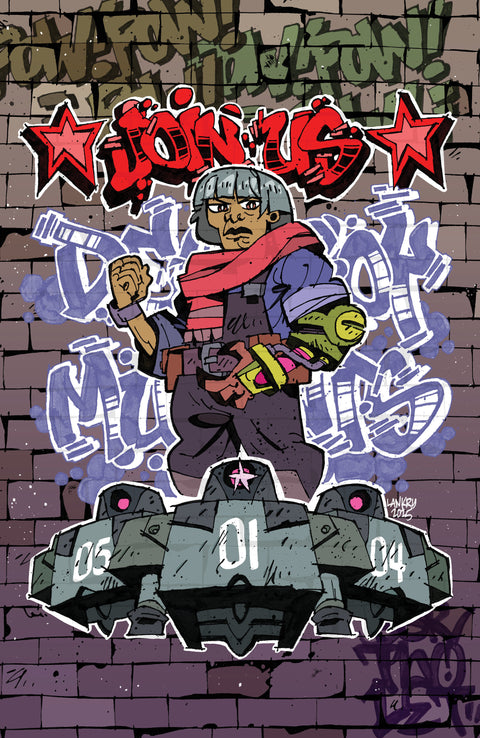 Tales of the Teenage Mutant Ninja Turtles #3 Variant RI (25) (Lankry Mural Full Art) 1:25 IDW Publishing Mikey Levitt Louie Joyce Jon Lankry