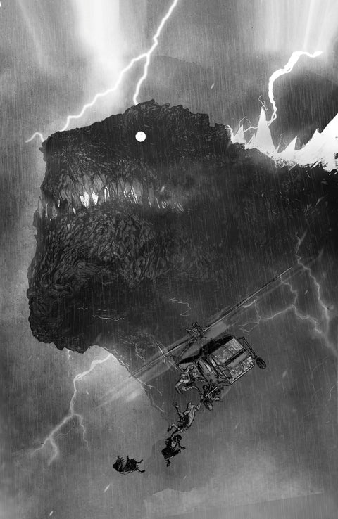 The Horror of Godzilla [Kai-Sei Era] #2 Variant RI (10) (Jones B&W Full Art) 1:10 IDW Publishing Ethan Parker Tristan Jones Tristan Jones