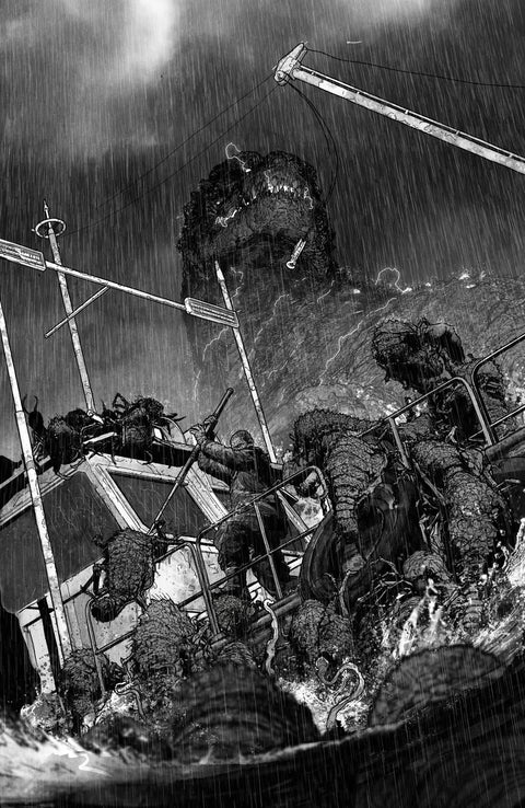 The Horror of Godzilla [Kai-Sei Era] #3 Variant RI (10) (Jones B&W Full Art) 1:10 IDW Publishing Ethan Parker Tristan Jones Tristan Jones