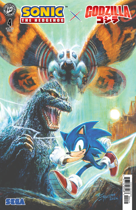 Sonic the Hedgehog x Godzilla #4 Variant B (Eggleton) IDW Publishing Nick Marino Jack Lawrence Bob Eggleton