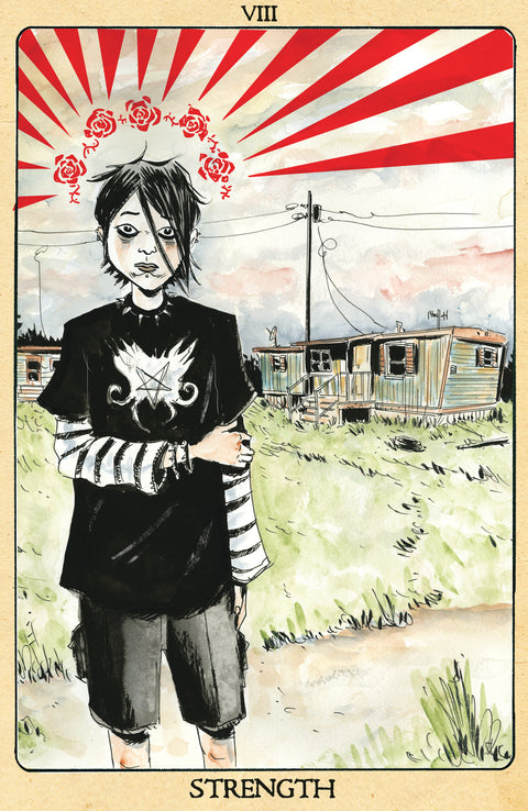 Minor Arcana #8 D 1:10 INCV Tarot Card Variant (Full Art, Lemire) 1:10 Boom Entertainment Jeff Lemire Letizia Cadonici Jeff Lemire