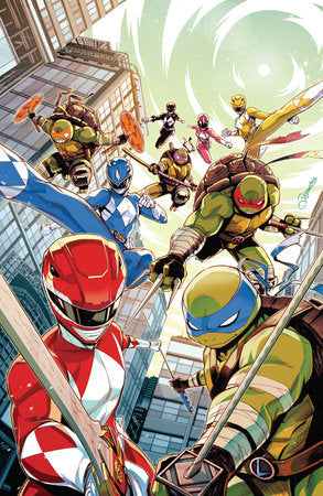 Mighty Morphin Power Rangers / Teenage Mutant Ninja Turtles, Vol. 3 1 Comic Alessio Zonno Foil Virgin Variant Boom! Studios 2025