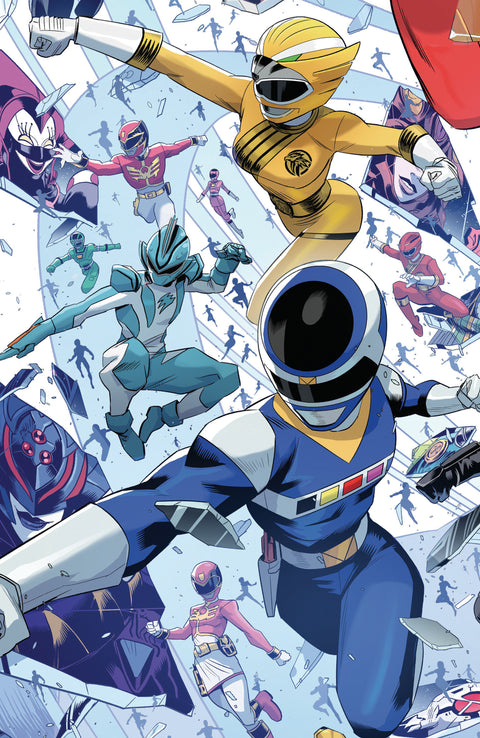 Power Rangers Unlimited #5 C Every Ranger Ever Card Stock Connecting Variant (Full Art, Zonno) Boom Entertainment Joey Esposito Alessio Zonno Alessio Zonno