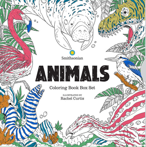 Animals: A Smithsonian Coloring Book Box Set IDW Publishing Smithsonian Institution Rachel Curtis 