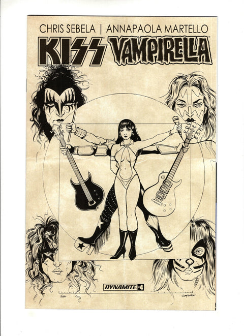 Kiss / Vampirella #4 (Cvr E) (2017) Incentive Carli Idhe Black & White Cover  E Incentive Carli Idhe Black & White Cover  Buy & Sell Comics Online Comic Shop Toronto Canada