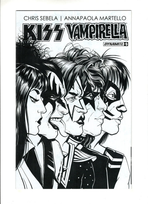 Kiss / Vampirella #5 (Cvr E) (2017) Incentive Carli Idhe Black & White Cover  E Incentive Carli Idhe Black & White Cover  Buy & Sell Comics Online Comic Shop Toronto Canada