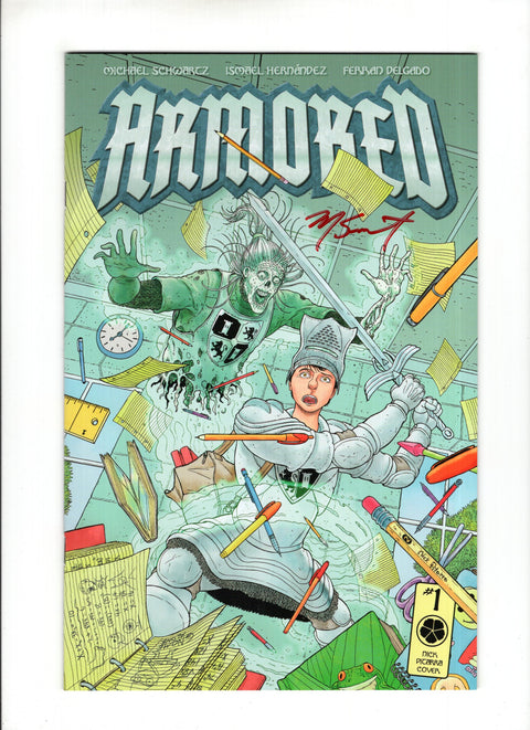 Armored #1 (Cvr A) (2024) ** Signed by Michael Schwartz ** Red