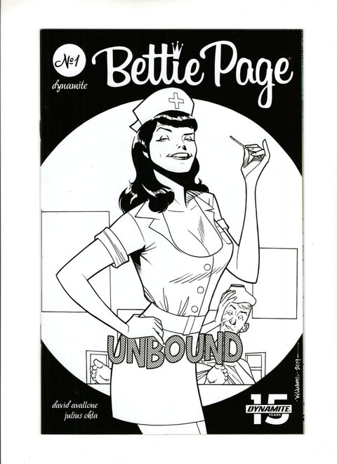 Bettie Page: Unbound #1 (Cvr G) (2019) Incentive David Williams B&W Variant  G Incentive David Williams B&W Variant  Buy & Sell Comics Online Comic Shop Toronto Canada