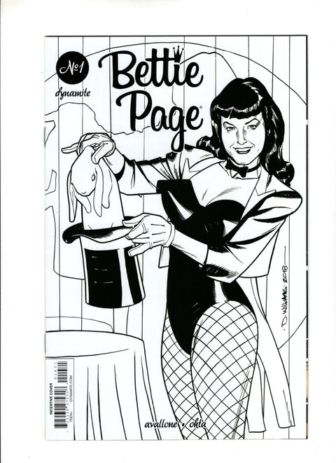 Bettie Page, Vol. 2 #1 (Cvr G) (2018) Incentive David Williams B&W Variant  G Incentive David Williams B&W Variant  Buy & Sell Comics Online Comic Shop Toronto Canada