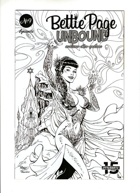 Bettie Page: Unbound #9 (Cvr H) (2020) Incentive John Royle B&W Variant  H Incentive John Royle B&W Variant  Buy & Sell Comics Online Comic Shop Toronto Canada