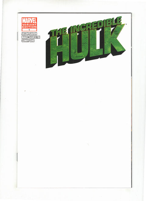 The Incredible Hulk, Vol. 3 #1 (Cvr D) (2011) Blank Variant  D Blank Variant  Buy & Sell Comics Online Comic Shop Toronto Canada