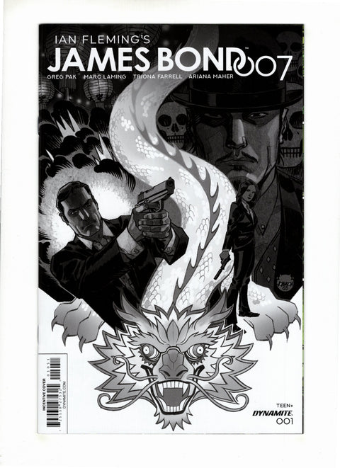 James Bond 007, Vol. 3 #1 (Cvr E) (2018) Incentive Dave Johnson Black & White  E Incentive Dave Johnson Black & White  Buy & Sell Comics Online Comic Shop Toronto Canada